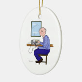 Männlicher Schinken - Balding graue Keramik Ornament (Links)