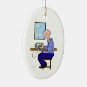 Männlicher Schinken - Balding Keramikornament (Rechts)