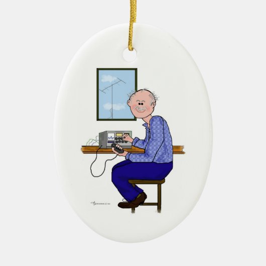 Männlicher Schinken - Balding Keramikornament (Vorne)