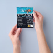 Männlicher Schwimmer, Schwimmbad Reinigung Werbung Flyer (Gruppe)