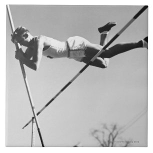 Männlicher Stabhochspringer Fliese