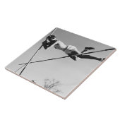 Männlicher Stabhochspringer Fliese (Seite)