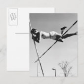 Männlicher Stabhochspringer Postkarte (Vorne/Hinten)