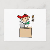 Männlicher Strichmännchen Cook Postkarte (Vorderseite)