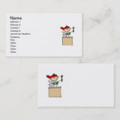 Männlicher Strichmännchen-Koch Visitenkarte (Vorne/Hinten)