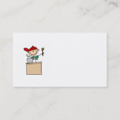 Männlicher Strichmännchen-Koch Visitenkarte (Rückseite)