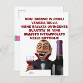 Männlicher T - Shirt Postkarte (Vorne/Hinten)