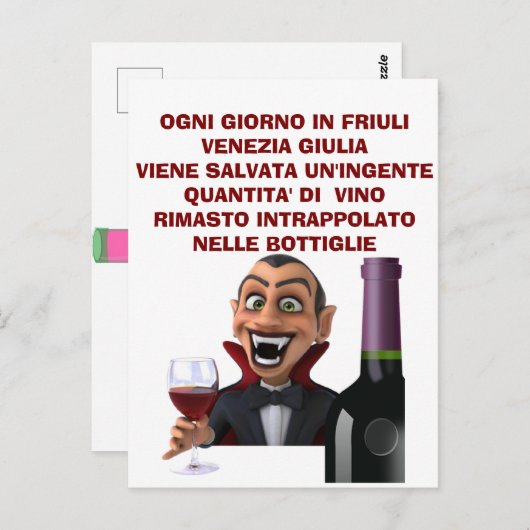 Männlicher T - Shirt Postkarte (Vorne/Hinten)