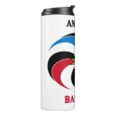 Männlicher T - Shirt Thermosbecher (Nach links gedreht)