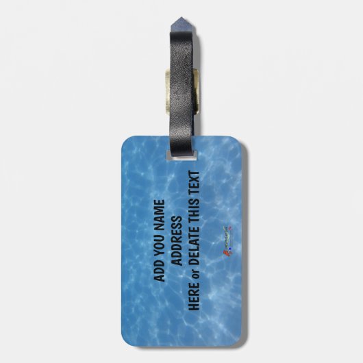 Männlicher Taucher Gepäckanhänger (Rückseite vertikal)