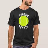 Männlicher Tennis-Teamname oder anderer Text T-Shirt (Vorderseite)