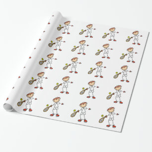 Männlicher Tennisspieler Geschenkpapier
