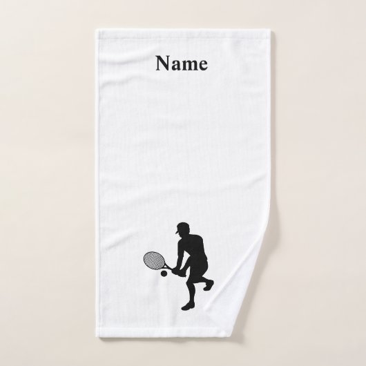 Männlicher Tennisspieler Silhouette Handtuch (Handtuch)