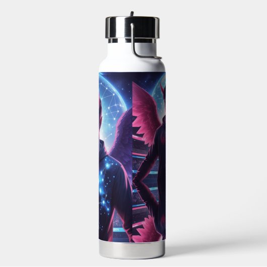 Männlicher Teufelsengel Trinkflasche (Links)