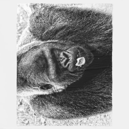 Männlicher Tieflandsilverback-Gorilla, Fleecedecke (Vorderseite)