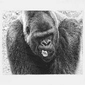 Männlicher Tieflandsilverback-Gorilla, Fleecedecke (Vorderseite (Horizontal))
