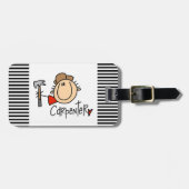 Männlicher Tischler Gepäckanhänger (Vorderseite horizontal)