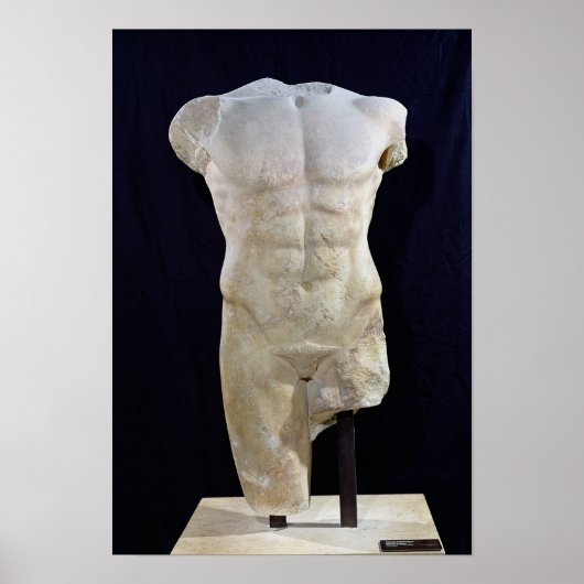 Männlicher Torso von Miletus, c.480 v. Chr. Poster (Vorne)