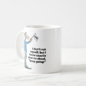 Männlicher Trainer Kaffeetasse (Vorderseite Links)