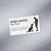 Männlicher Trainingshund Magnetische Visitenkarte (Beispiel)