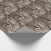 Männlicher und junger Rothirsch Geschenkpapier (Ecke)