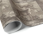Männlicher und junger Rothirsch Geschenkpapier (Rolleneckpunkt)
