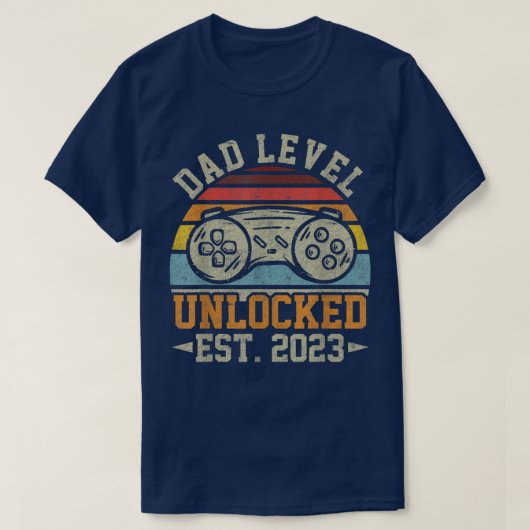 Männlicher Vater-Level entsperrt Est T-Shirt (Design vorne)