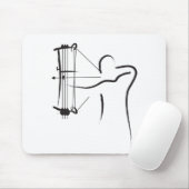 Männlicher Verbundbogenschütze Mousepad (Mit Mouse)