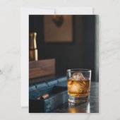 Männlicher Whiskey & Zigarren Abend | Herrenbereic Einladung (Rückseite)