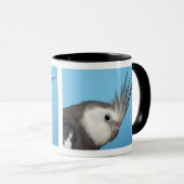Männlicher Whiteface Cockatiel Tasse (VorderseiteRechts)