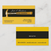 Männlicher Woodworker-Bau-Hammer Visitenkarte (Vorne/Hinten)