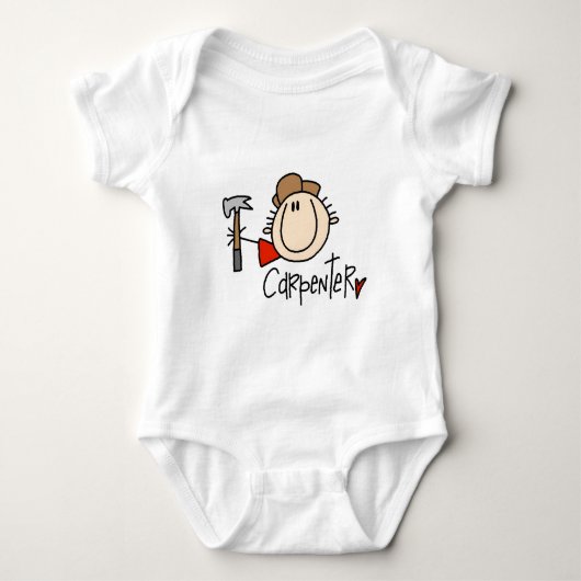 Männlicher Zimmermann Baby Strampler (Vorderseite)
