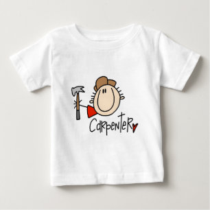 Männlicher Zimmermann Baby T-shirt
