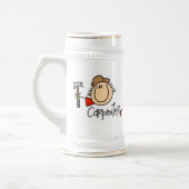 Männlicher Zimmermann Bierglas (Links)