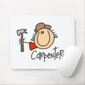 Männlicher Zimmermann Mousepad (Mit Mouse)