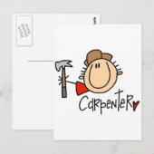 Männlicher Zimmermann Postkarte (Vorne/Hinten)