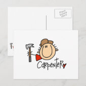 Männlicher Zimmermann Postkarte (Vorne/Hinten)