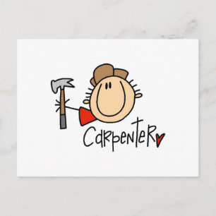 Männlicher Zimmermann Postkarte