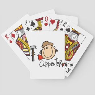 Männlicher Zimmermann Spielkarten