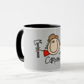 Männlicher Zimmermann Tasse (Vorderseite Links)