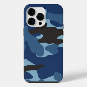 Männliches Blau Camo Militär Tarnmuster Robust iPhone Hülle