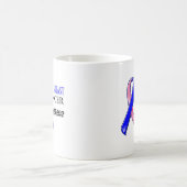 Männliches Brustkrebs-Bewusstseins-Band Kaffeetasse (Mittel)