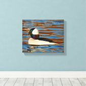 Männliches Bufflehead in der Nachmittagssonne Leinwanddruck (Insitu (Holzboden))