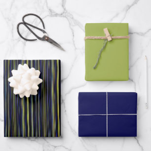 Männliches Faux-Mosaik-Sophistication-Design Set 2 Geschenkpapier Set