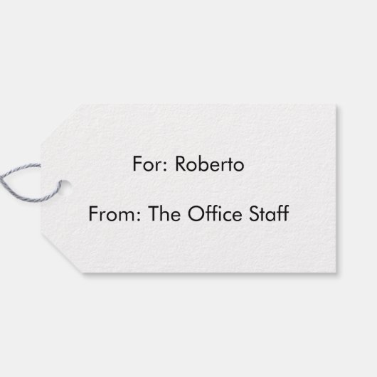 Männliches Faux Walnuss  Geschenkanhänger (Rückseite Horizontal)