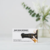 Männliches Fotograf-Foto-Geschäft einfach Visitenkarte (Stehend Vorderseite)