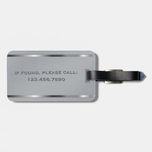 Männliches Gepäckanhänger (Rückseite horizontal)