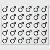 Männliches Geschlechtersymbol Geschenkpapier (Flach)