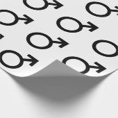 Männliches Geschlechtersymbol Geschenkpapier (Ecke)