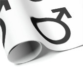 Männliches Geschlechtersymbol Geschenkpapier (Rolleneckpunkt)